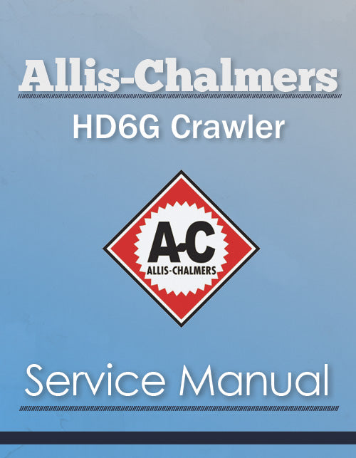 Allis-Chalmers HD6G Crawler - Service Manual Cover