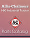 Allis-Chalmers I-60 Industrial Tractor - Parts Catalog Cover