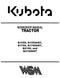 Kubota B1550, B1550HST, B1750, B1750HST, B2150, and B2150HST Tractor - Service Manual