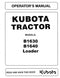 Kubota B1630 and B1640 Loader Attachment Manual