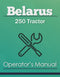 Belarus 250 Tractor Manual Cover