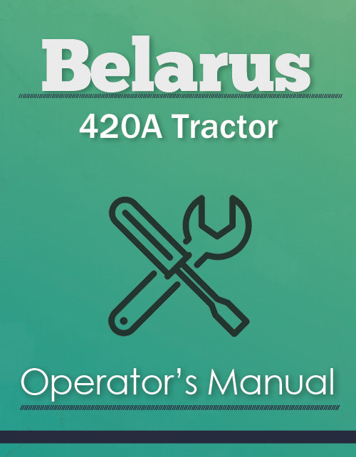 Belarus 420A Tractor Manual Cover