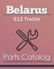 Belarus 512 Tractor - Parts Catalog Cover