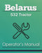 Belarus 532 Tractor Manual Cover
