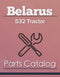 Belarus 532 Tractor - Parts Catalog Cover
