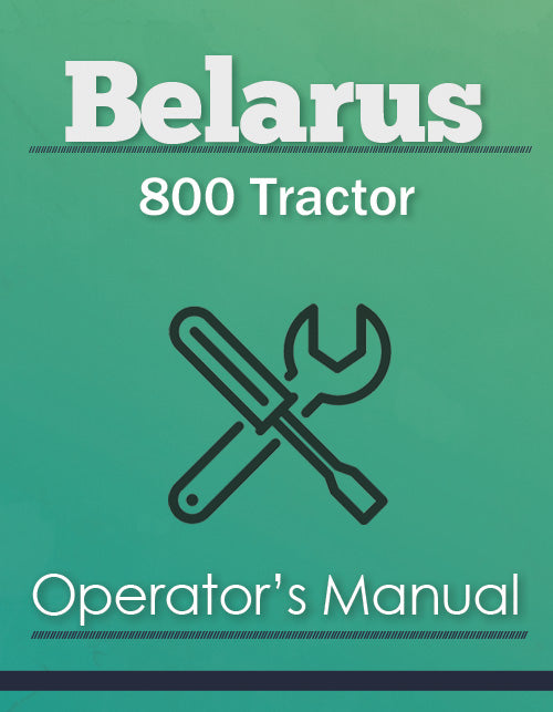 Belarus 800 Tractor Manual Cover