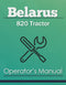 Belarus 820 Tractor Manual Cover