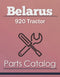Belarus 920 Tractor - Parts Catalog Cover