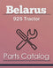Belarus 925 Tractor - Parts Catalog Cover