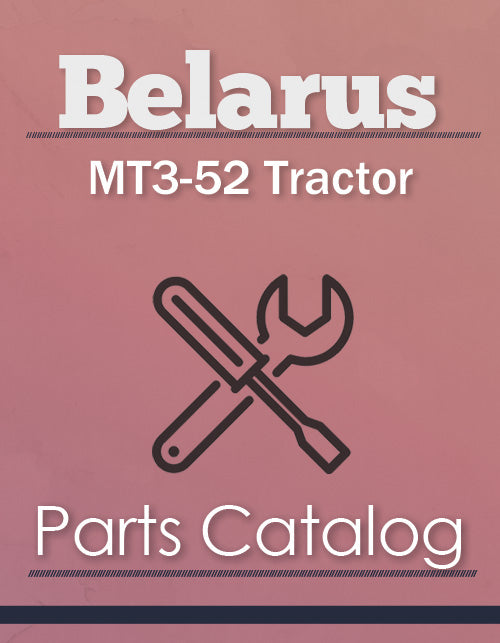Belarus MT3-52 Tractor - Parts Catalog Cover