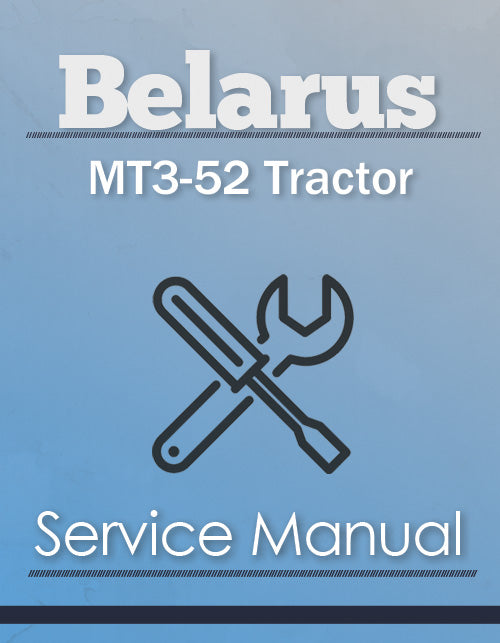 Belarus MT3-52 Tractor - Service Manual Cover