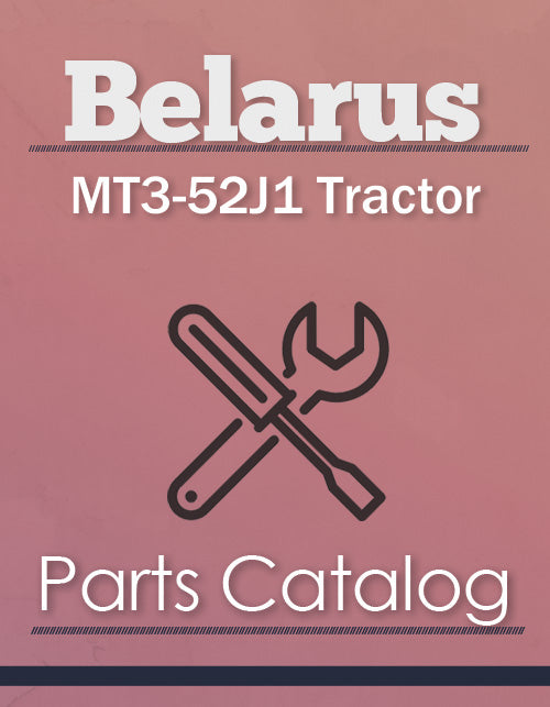 Belarus MT3-52J1 Tractor - Parts Catalog Cover