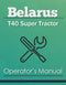 Belarus T40 Super Tractor Manual Cover