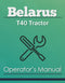 Belarus T40 Tractor Manual Cover