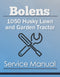 Bolens 1050 Husky Lawn and Garden Tractor - Service Manual Cover