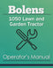 Bolens 1050 Lawn and Garden Tractor Manual Cover