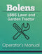 Bolens 1886 Lawn and Garden Tractor Manual Cover