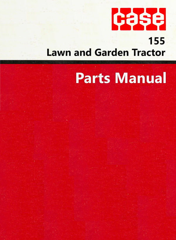 Case 155 Lawn and Garden Tractor - Parts Catalog Cover