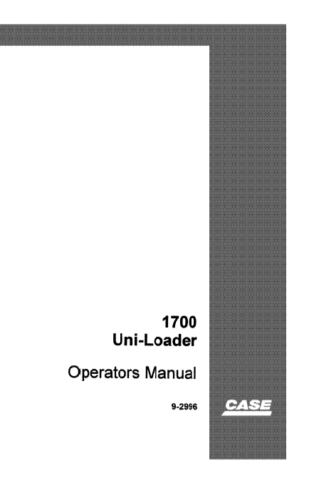 Case 1700 and 1737 Skid-Steer Manual