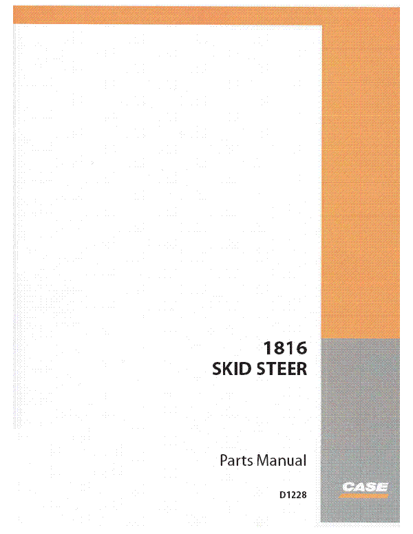 Case 1816 Skid-Steer - Parts Catalog