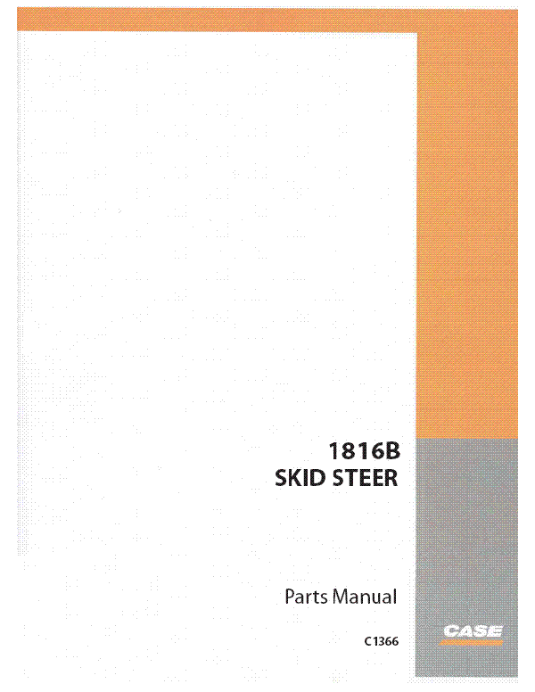 Case 1816B Skid-Steer - Parts Catalog