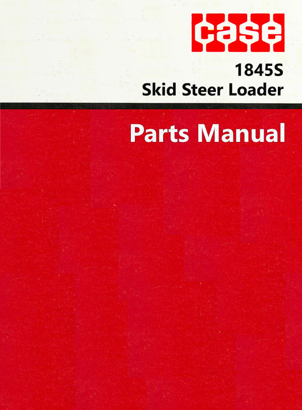 Case 1845S Skid Steer Loader - Parts Catalog Cover