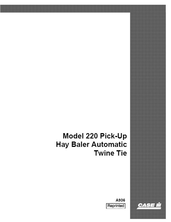Case 220 Hay Baler - Parts Catalog