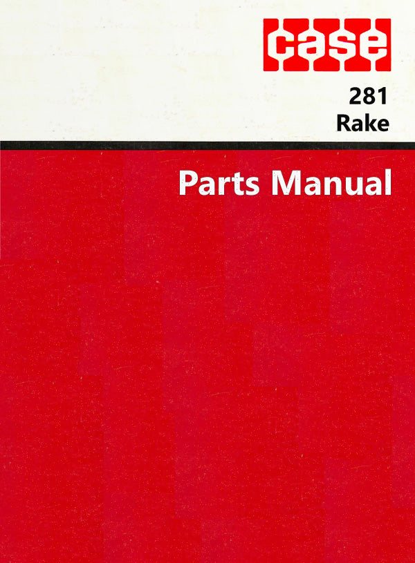 Case 281 Rake - Parts Catalog Cover