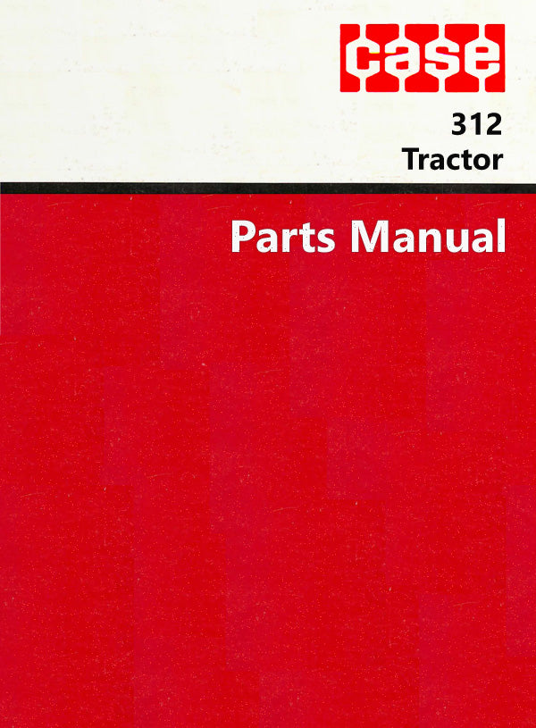 Case 312 Tractor - Parts Catalog Cover