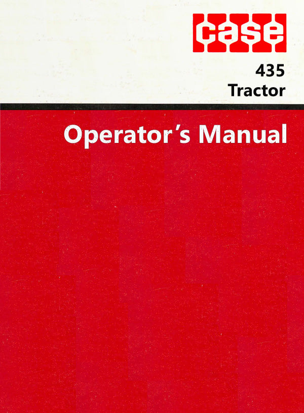 Case 435 Tractor Manual Cover