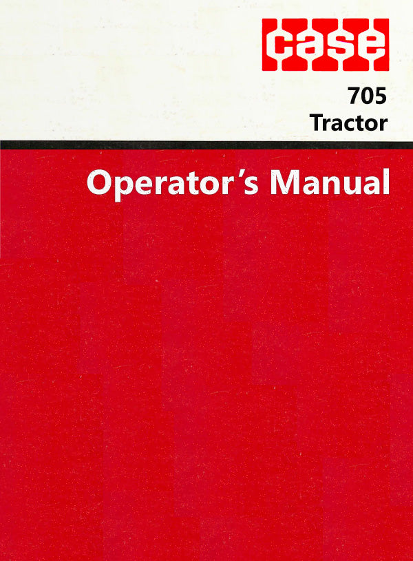 Case 705 Tractor Manual Cover