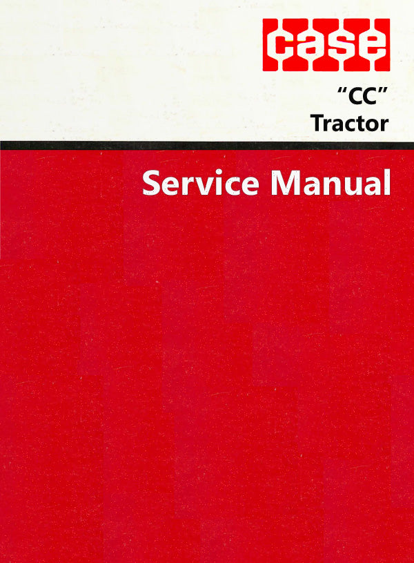 Case "CC" Tractor - Service Manual Cover