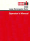 Case IH 8580 Large Rectangular Baler Manual