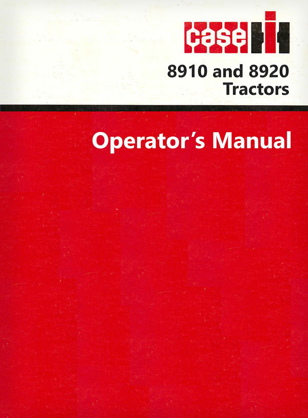 Case IH 8910 and 8920 Tractor Manual