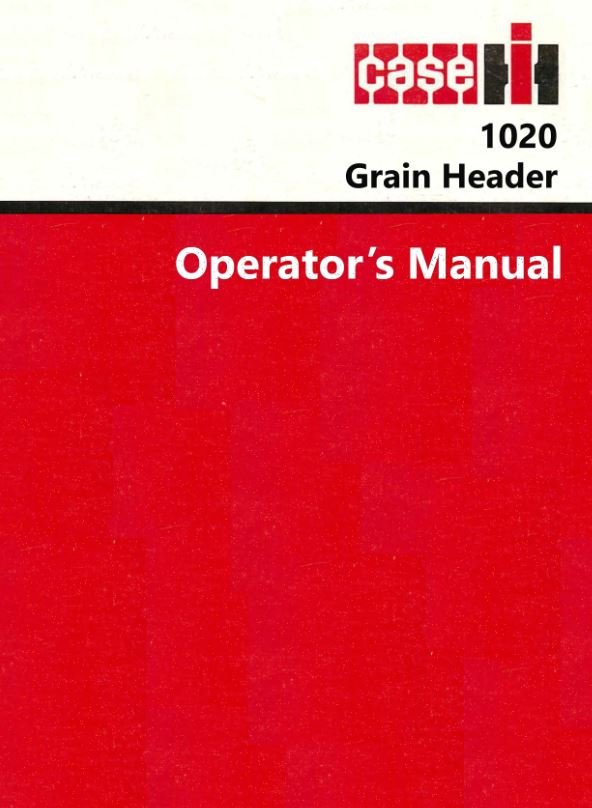 Case IH 1020 Flex Grain Header Manual