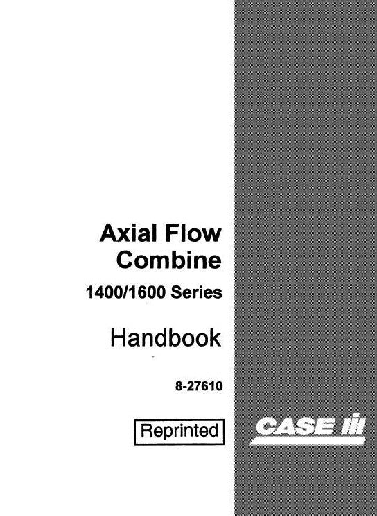 International 1400 and 1600 Combine Series - Handbook
