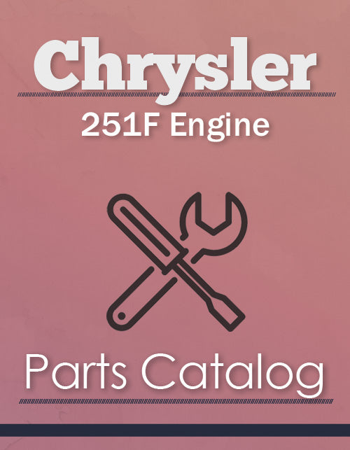 Chrysler 251F Engine - Parts Catalog Cover