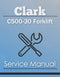Clark C500-30 Forklift - Service Manual Cover