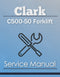 Clark C500-50 Forklift - Service Manual Cover