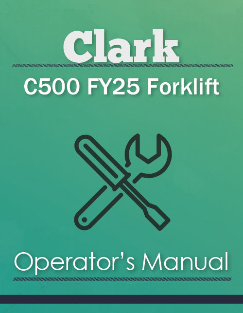 Clark C500 FY25 Forklift Manual Cover