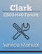 Clark C500-H40 Forklift - Service Manual Cover