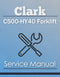 Clark C500-HY40 Forklift - Service Manual Cover