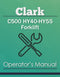 Clark C500 HY40-HY55 Forklift Manual Cover
