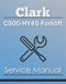 Clark C500-HY45 Forklift - Service Manual Cover