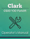 Clark C500 Y30 Forklift Manual Cover