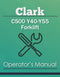 Clark C500 Y40-Y55 Forklift Manual Cover