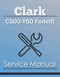 Clark C500-Y50 Forklift - Service Manual Cover