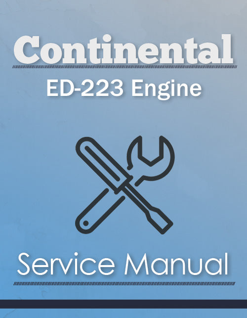Continental ED-223 Engine - Service Manual Cover