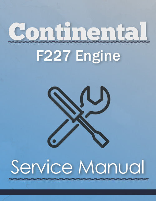 Continental F227 Engine - Service Manual Cover