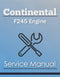 Continental F245 Engine - Service Manual Cover